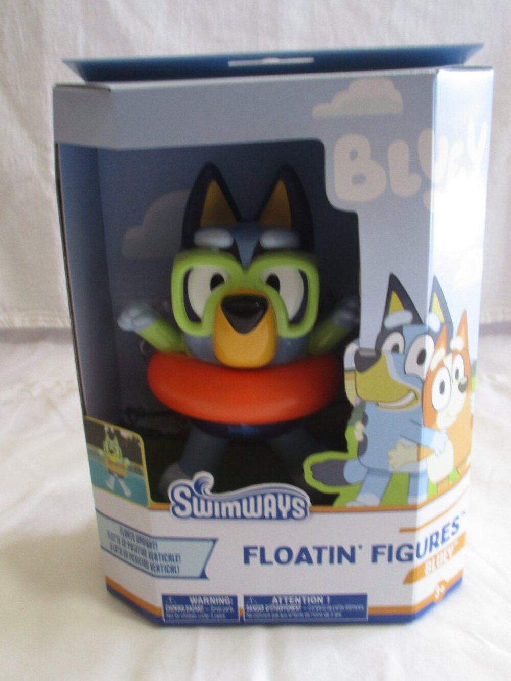 SwimWays Floatin' Figure Bluey Ages 3+ Floats Upright Blue Dog Goggles